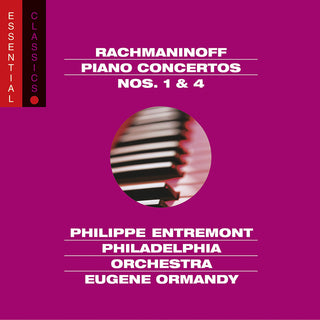 the album cover for PHILIPPE ENTREMONT - Piano Ctos 1 & 4 / Rhapsody On Theme Of Paganini