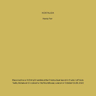 Hania Rani- Nostalgia (Vinyl)