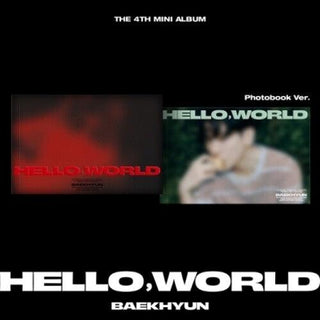 Baekhyun- Hello, World - Photobook Version - incl. 80pg Photobook, Postcard, Hidden Message Card, 2 Photocards, Sticker, Profile Card, Lyrics Folded Poster + Folded Poster