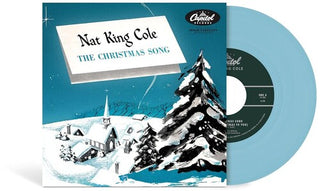 Nat King Cole- The Christmas Song / Deck The Halls (Baby Blue 7") (Sleeve Creasing)