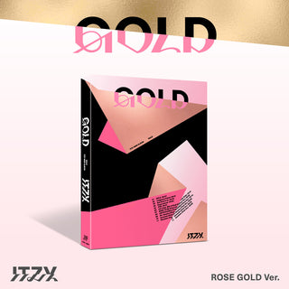 the album cover for ITZY - Gold [Rose Gold Ver.]