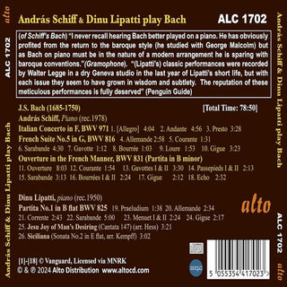 Andras Schiff- Andras Schiff & Dinu Lipatti Play J.S Bach
