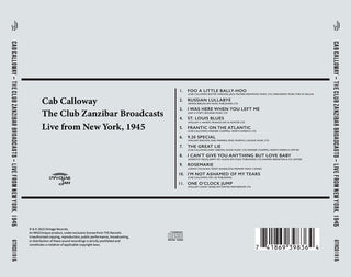 Cab Calloway- The Club Zanzibar Broadcasts - Live from New York, 1945