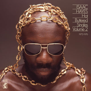 the album cover for Isaac Hayes - Hot Buttered Singles Volume 2: 1972-1976 (Uk)