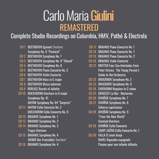 Carlo Maria Giulini- Complete Studio Recordings on Warner Classics - Remastered Edition