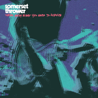 Somerset Thrower- Take Only What You Need to Survive - Half Clear/ Half Neon Pink w/ Neon Pink Splatter