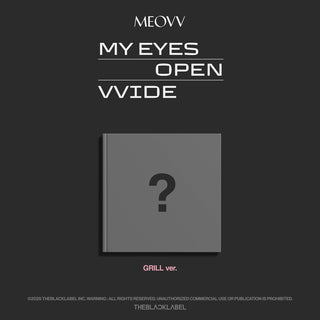 the album cover for Meovv - Meovv 1st Ep Album My Eyes Open Vvide [GRILL ver.]