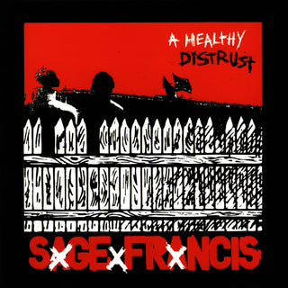 the album cover for Sage Francis - Healthy Distrust (Anniversary Edition) [White/Red Colored Vinyl]