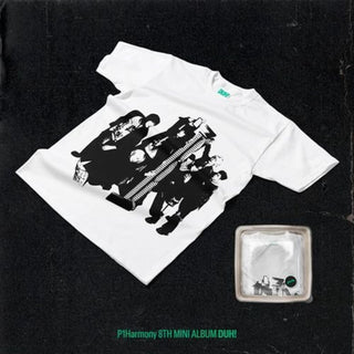 the album cover for P1harmony - Duh! - Plain White T Version (Post) (Stic) (Phob)