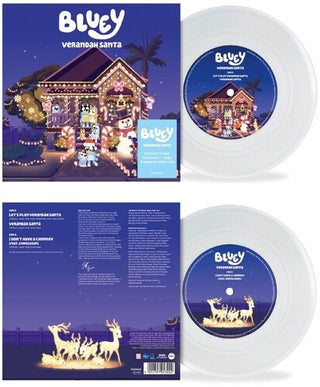 Bluey- Verandah Santa - White Colored 7"
