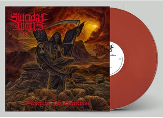 the album cover for Suicidal Angels - Sanctify The Darkness [Colored Vinyl] (Red) (Aus)