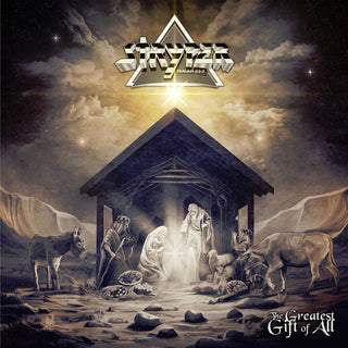 the album cover for Stryper - Greatest Gift Of All