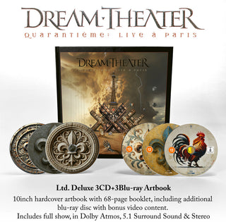 the album cover for Dream Theater - Quarantieme: Live A Paris [Limited Deluxe Edition 3CD + 3 Blu-ray]