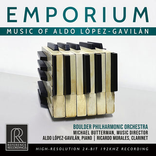 the album cover for Boulder Philharmonic Orchestra - Emporium - Music Of Aldo Lopez-Gavilan