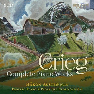 the album cover for Hakon Austbo - Grieg: Complete Piano Works
