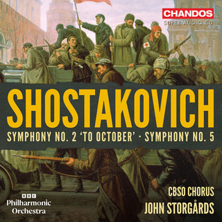 the album cover for BBC Philharmonic Orchestra - Shostakovich: Sym No. 2 To October: Sym No. 5