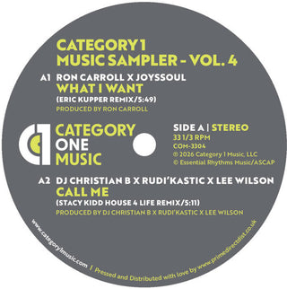 the album cover for Category 1 Music Sampler Vol. 4 / Various - Category 1 Music Sampler Vol. 4