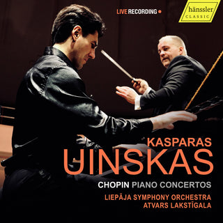 the album cover for Kasparas Uinskas - Chopin: Pno Cons Nos. 1 & 2