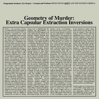 the album cover for Earth X Black Noi$E - Geometry Of Murder: Extra Capsular Extraction