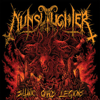 the album cover for Nunslaughter - Satanic Chaos Legions