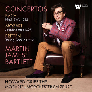 the album cover for Martin Bartlett  James - Bach, Mozart, Britten Concerti