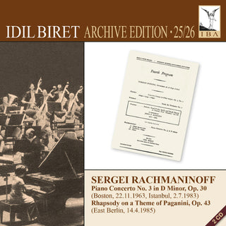 the album cover for Idil Biret - Rachmaninoff: Pno Concerto No. 3 & Rhapsody On A