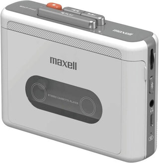 Maxell- Maxell MXCP-P100WH Bluetooth Wireless Cassette Player Hi Fi Sound White (Bluetooth, Silver)