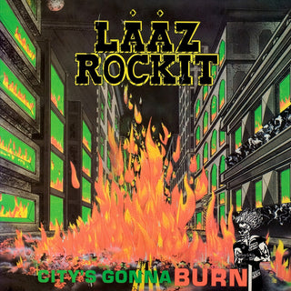 the album cover for Laaz Rockit - City's Gonna Burn [Colored Vinyl] [Limited Edition] (Red)