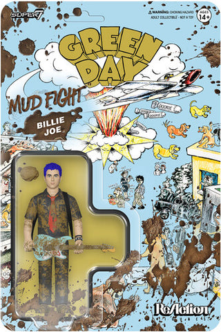 Super7: Green Day ReAction Figures Wv1 - Mud Fight Billie Joe Armstrong
