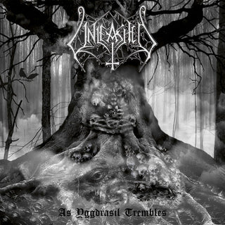 the album cover for Unleashed - As Yggdrasil Trembles (split White/black Vinyl/deluxe)