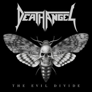 the album cover for Death Angel - Evil Divide (2lp/gatefold/clear / Black Splatter Vinyl) (i)