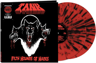 the album cover for Tank - Filth Hounds of Hades - Deluxe Edition [Red/Black Splatter]