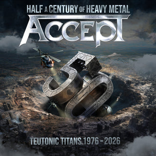 the album cover for Accept - Teutonic Titans 1976-2026 [Turquoise]