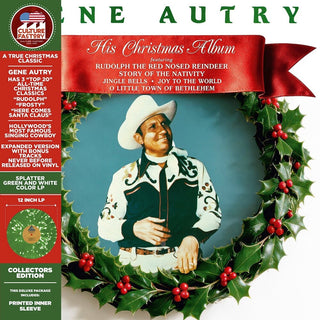 the album cover for Gene Autry - His Christmas Album (Bonus Tracks) [Colored Vinyl] [Deluxe]