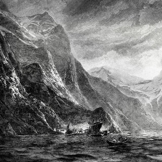 the album cover for Morkgrim - Sogur Fra Nordfirdi