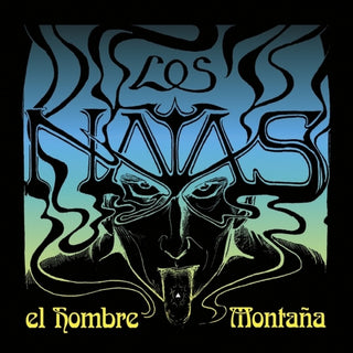 the album cover for Los Natas - Hombre Montana (Blue) [Colored Vinyl] (Red) (Spla)