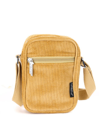 Fydelity Small Crossbody Shoulder Bag - Corduroy Tan