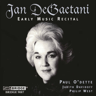 the album cover for JAN DEGAETANI - Early Music Recital