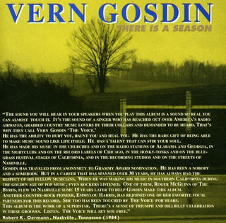 the album cover for Vern Gosdin - There Is a Season