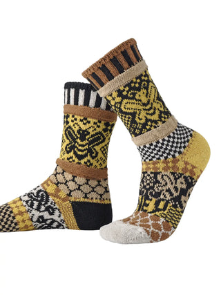 Solmate Honey Bee Crew Socks