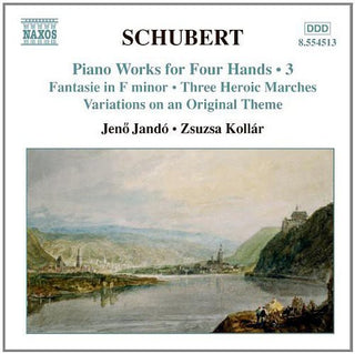 the album cover for JenÅ‘ JandÃ³ - Piano Works for Four Hands 3