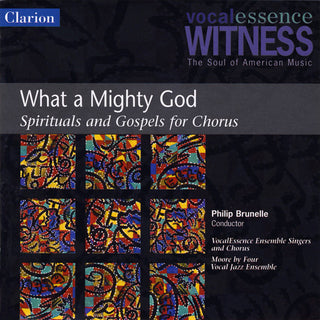the album cover for VocalEssence Ensemble Chorus - What a Mighty God: Spirituals & Gospels for Chorus