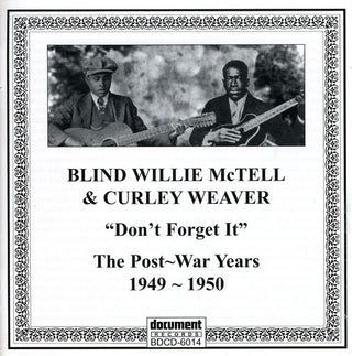 the album cover for Mctell/Weaver - Blind Willie Mctell & Curl