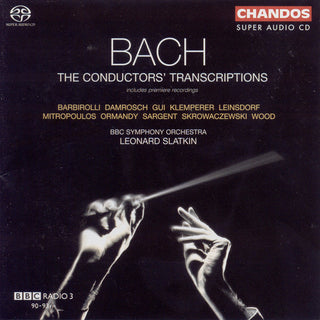 the album cover for LEONARD SLATKIN - Bach Conductor's Transcriptions