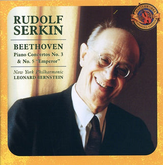 the album cover for Rudolf Serkin - Piano Ctos 3 in C Min / Piano Ctos 5 in E-Flat Major