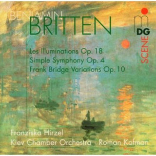 the album cover for B. Britten - Orchestral Works
