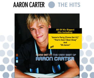 the album cover for Aaron Carter - Come Get It: The Very Best of