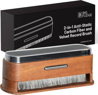 Big Fudge 2-in-1 Wooden Record Cleaning Brush