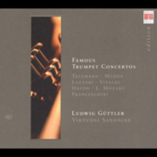 the album cover for Mudge/Telemann/Mozart/Francesc - Famous Trumpet Concertos