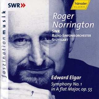 the album cover for E. ELGAR - Symphony 1 / Overture to Die Meistersinger